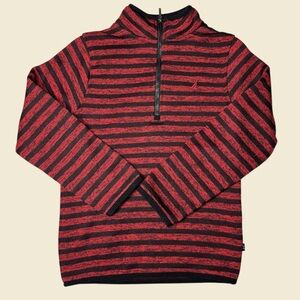 Nautica Kids Red and Black Striped Hoodie